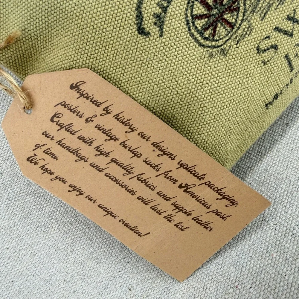 American Glory Buckboard Brand Canvas Pouch Vintage Feed Bag Style Tan Bag